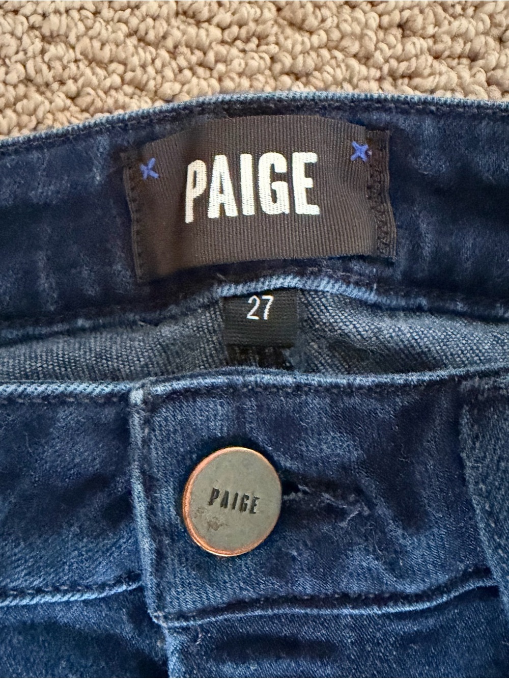 PAIGE Dark Blue Skinny Women's Jeans